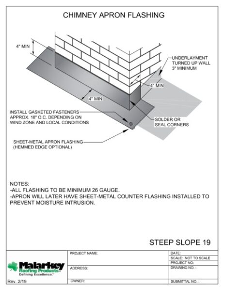 SS19: Chimney Apron Flashing PDF
