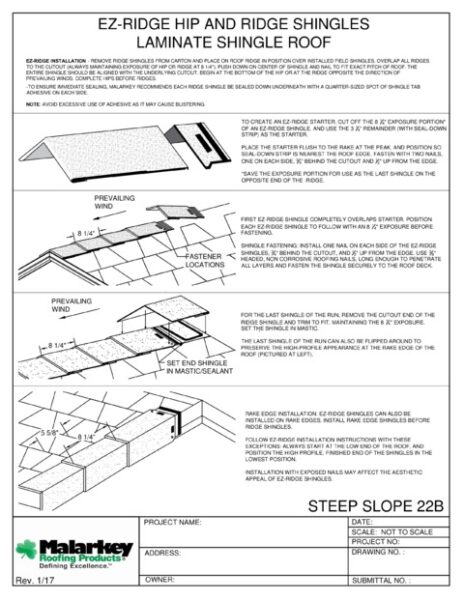 SS22B: EZ-Ridge Hip Ridge Laminate Shingle Roof PDF