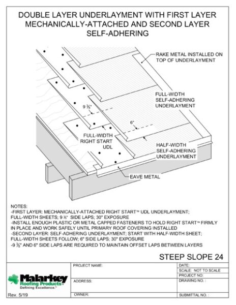 SS24: Double Layer Underlayment with First Layer Mechanically-attached and Second Layer Self-Adhering PDF