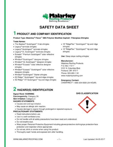 Ecoasis Premium Scotchgard (Discontinued) Safety Data Sheet