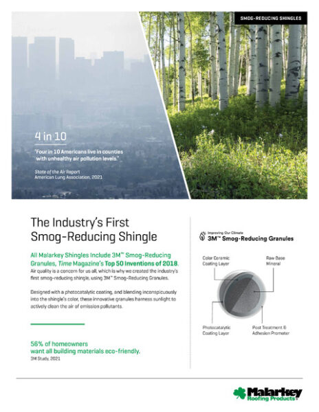 Smog-Reducing Shingle Flyer