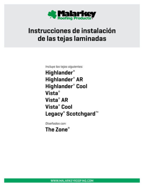 Instrucciones de Instalación de las Tejas Laminadas (Español)