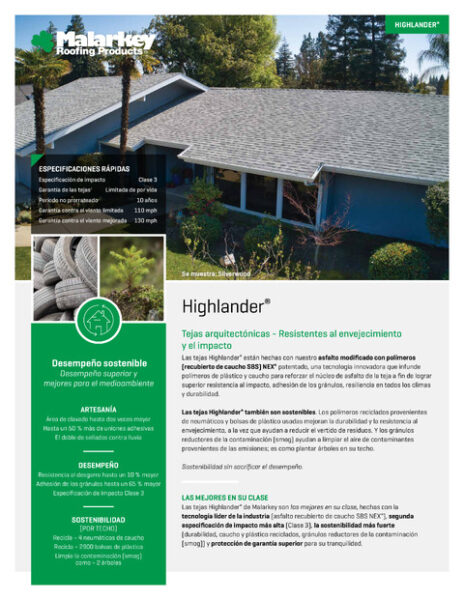 Folleto de Highlander (CA) (Español)